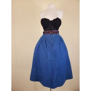 Vintage denim skirt